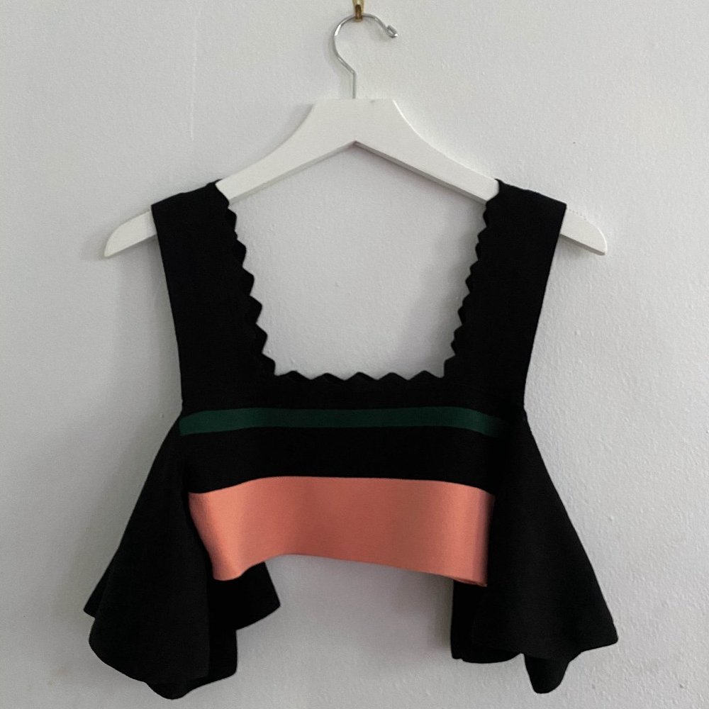 Apiece Apart La Roma cropped striped stretch-knit